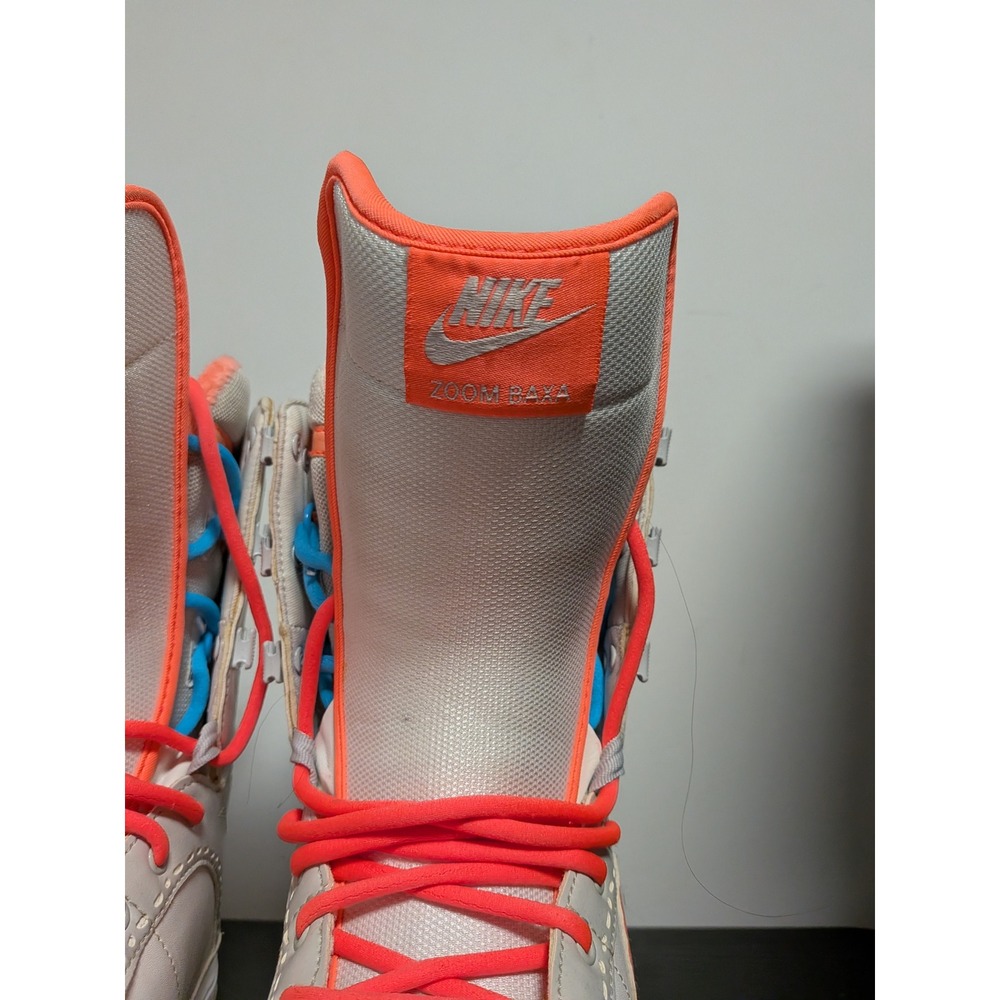 Nike Zoom BAXA Snowboard Boots Womens 6.5 White Coral Blue 407717-100 - Picture 6 of 15